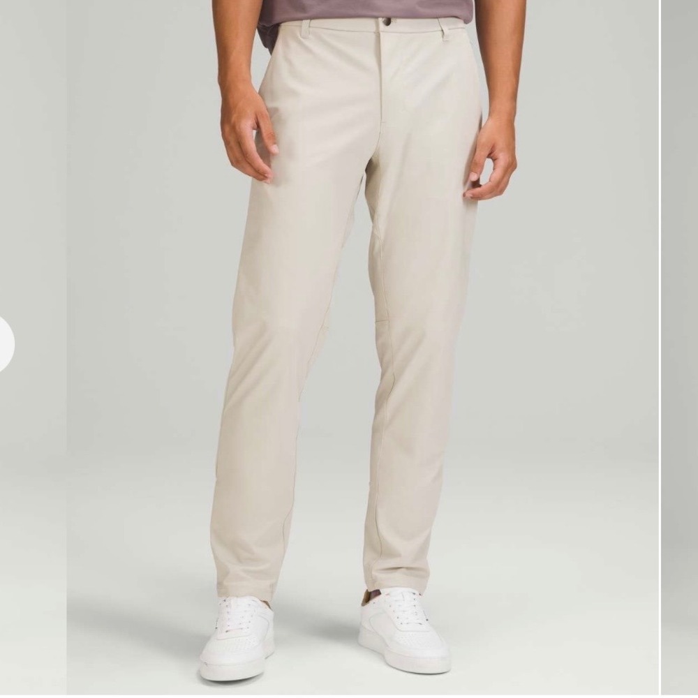 Lululemon Commission Pant Classic Fit  Warpstreme Silverstone Off White 34 34x31